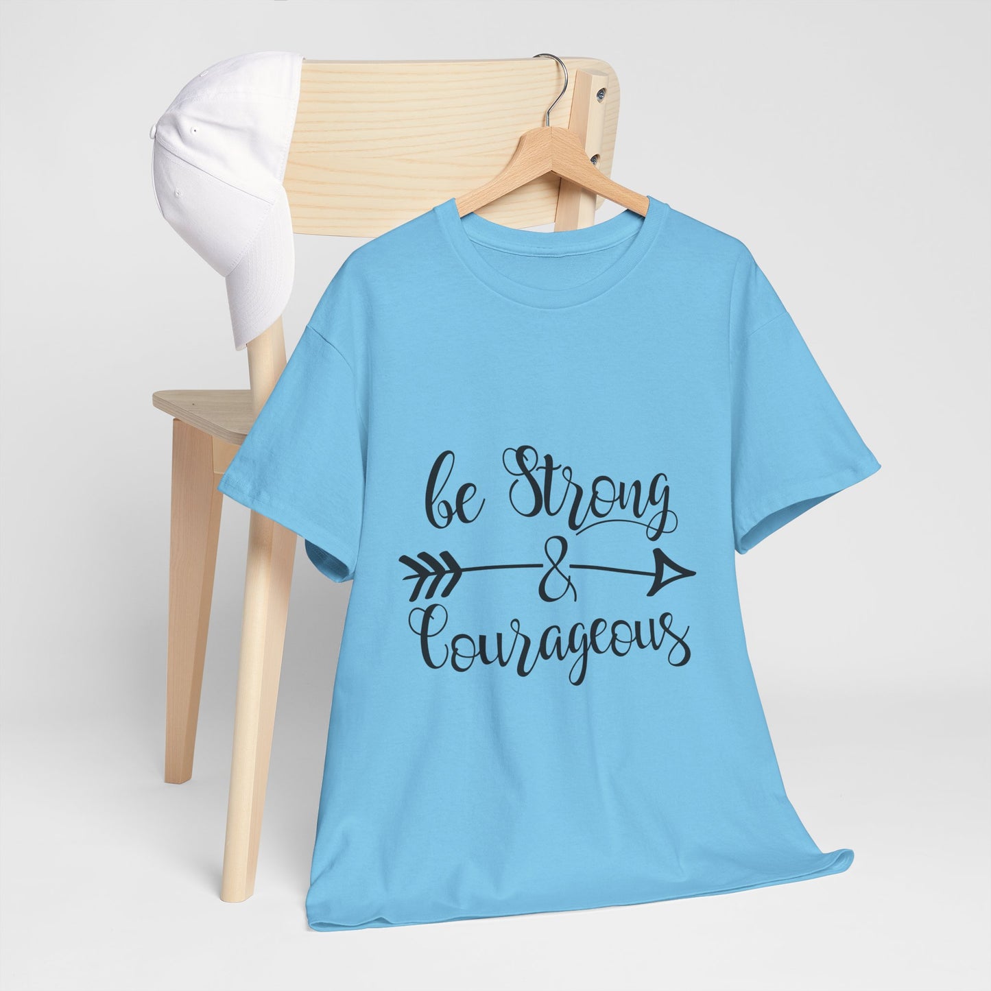 Be Strong & Courageous Unisex Heavy Cotton Tee