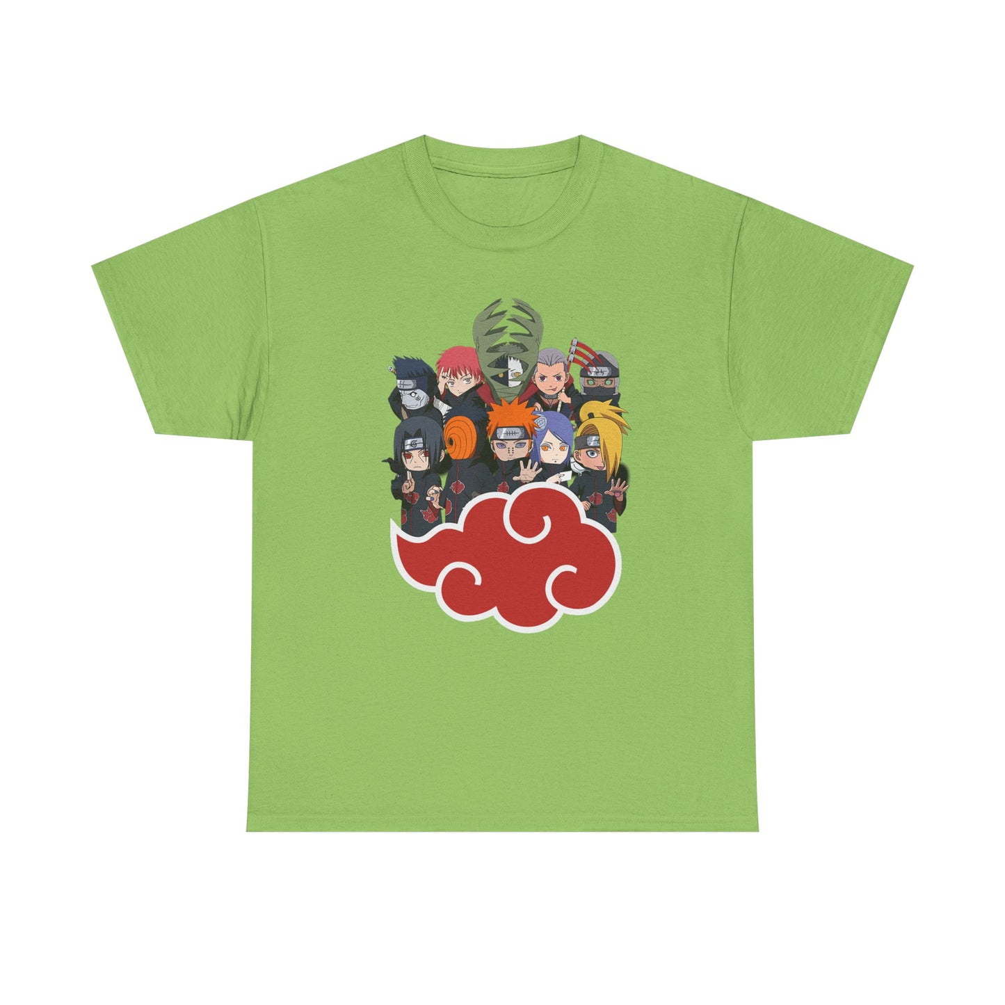 Anime-Inspired Unisex Heavy Cotton Tee - Naruto Characters Design