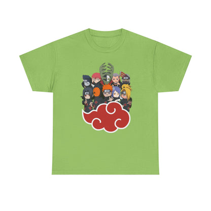 Anime-Inspired Unisex Heavy Cotton Tee - Naruto Characters Design
