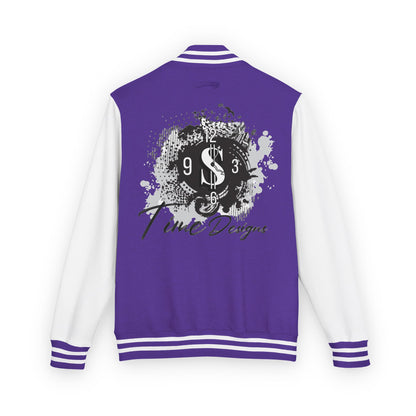 Trendy Unisex Heavyweight Letterman Jacket with Art Design