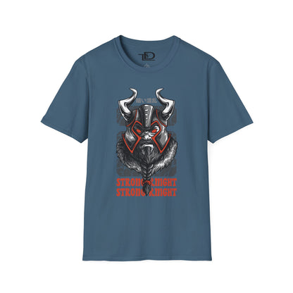 Bold Knight Graphic Tee, Unisex Softstyle T-Shirt, Strength Apparel, Casual Wear, Unique Gift, Core Style