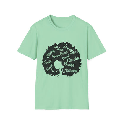 Empowering Afro-Heart Unisex T-Shirt, Celebrating Black Culture, Affirmation Tee, Gift for Her, Inspirational Shirt