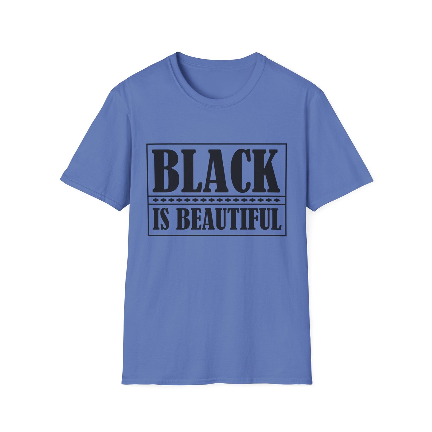 Unisex Softstyle T-Shirt, "Black is Beautiful" Tee, Affirmation Shirt, Everyday Wear, Gift for Activists, Comfort and Style