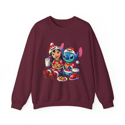 Holiday Character Sweatshirt — Cute Christmas Cookies & Milk Design