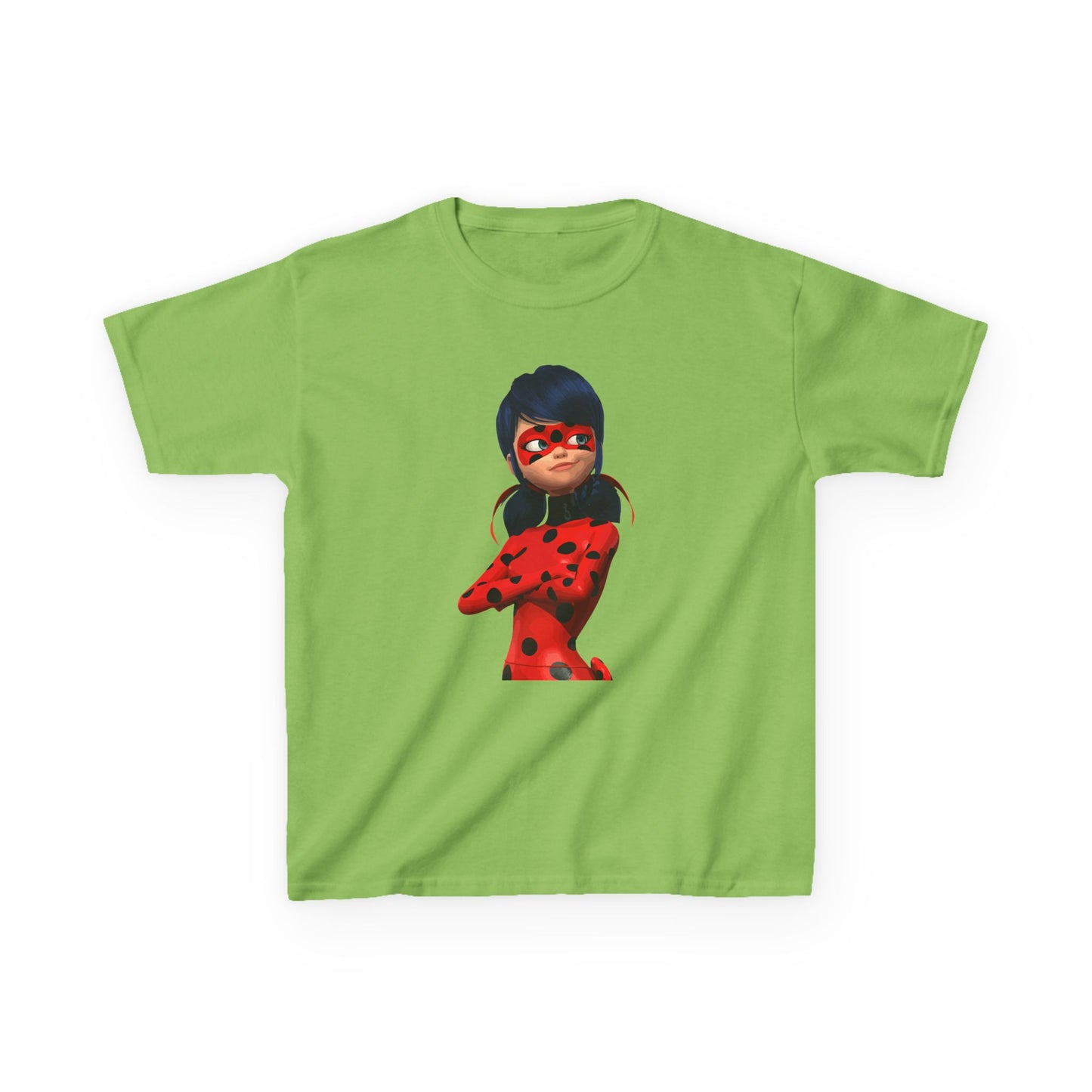 Cool Ladybug Superhero Kids Heavy Cotton Tee | Fun and Playful Design for Young Heroes