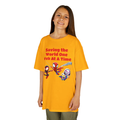Kids Superhero Tee - Saving the World One Web At A Time