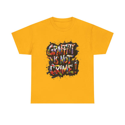 Craft is Not a Crime Unisex Heavy Cotton Tee, Graffiti Art Shirt, Streetwear, Gift for Artists, Art Lover's Top, Trendy Graphic Tee