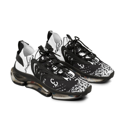 Stylish Men's Mesh Sneakers with Unique Graphic Design