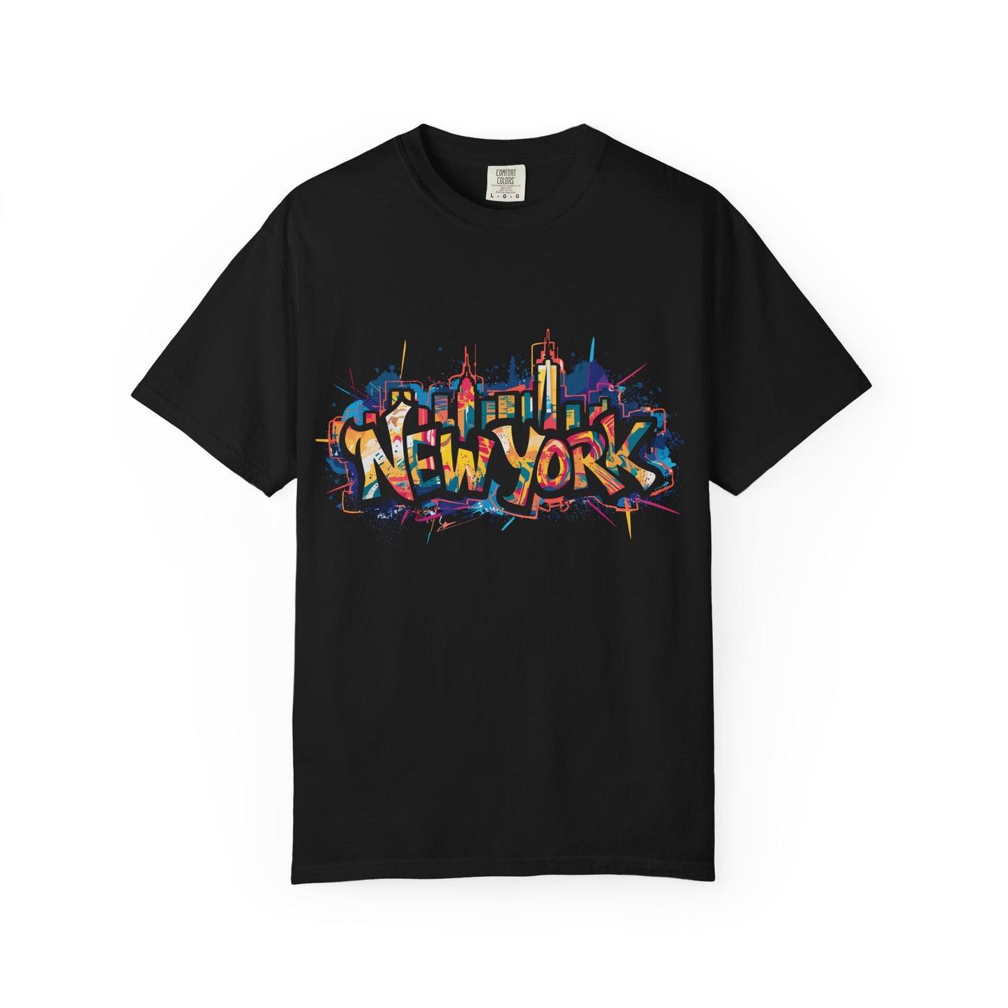 Colorful New York Graffiti T-Shirt, Streetwear Tee, City Vibe Shirt, Travel Souvenir Gift, Urban Fashion, Summer Outfit