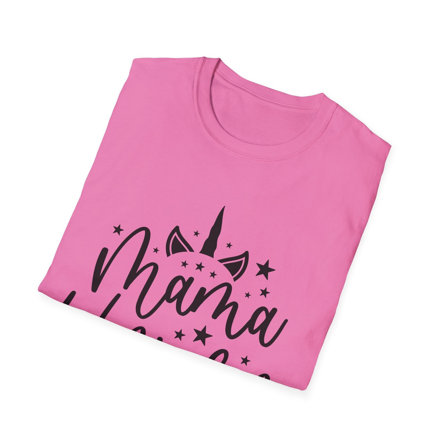 Mama Unicorn Unisex Softstyle T-Shirt – Perfect Gift for Moms, Magical Occasions & Everyday Wear