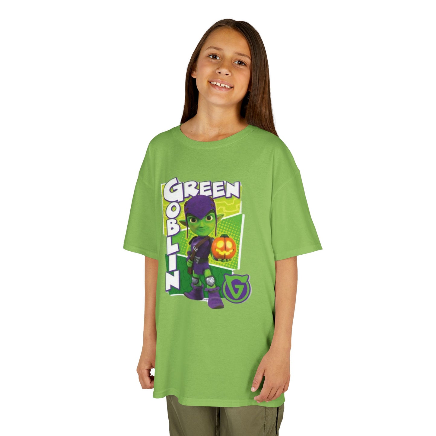 Kids Green Goblin Tee - Fun Halloween T-Shirt for Kids