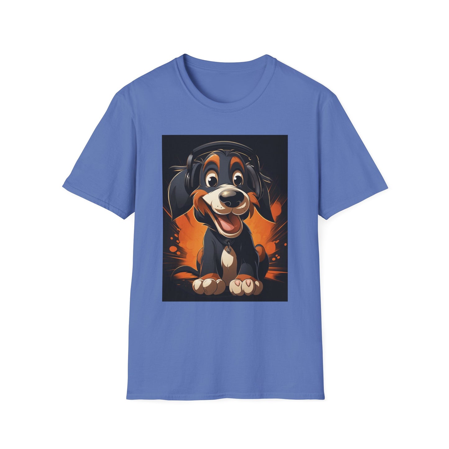 Happy Dog Graphic Unisex Softstyle T-Shirt - Perfect for Dog Lovers