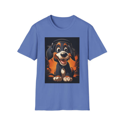 Happy Dog Graphic Unisex Softstyle T-Shirt - Perfect for Dog Lovers