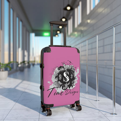 Stylish Travel Suitcase with Time Design, Unique Luggage, Adventure Ready Bag, Perfect for Travelers, Stylish Gift Idea