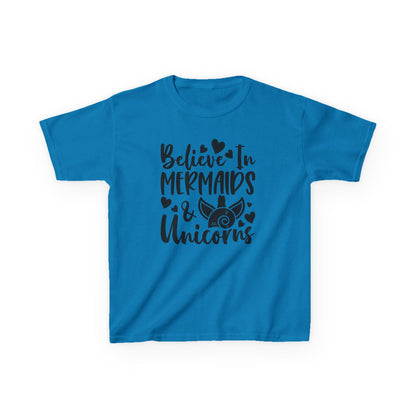 Kids Heavy Cotton™ Tee - Believe in Mermaids & Unicorns T-Shirt