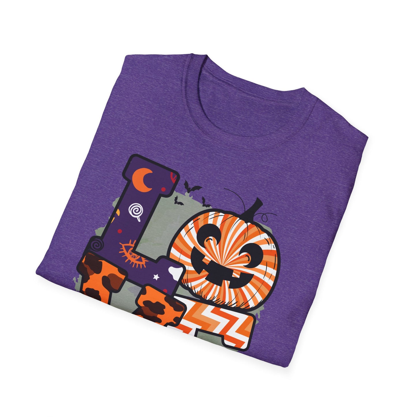 Halloween Love T-Shirt | Unisex Softstyle Tee for Fall | Spooky Season Apparel | Cute Halloween Shirt | Gift for Ghost Lovers