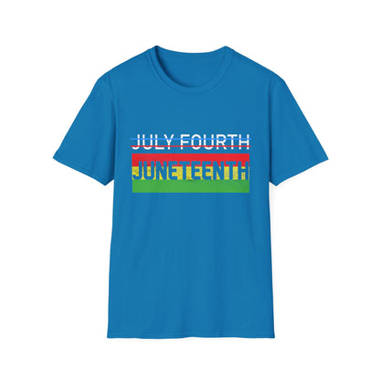 Juneteenth and July Fourth Celebration T-Shirt, Unisex Tee for Summer, Events, Independence Day, African American Heritage