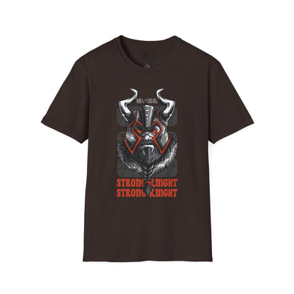 Bold Knight Graphic Tee, Unisex Softstyle T-Shirt, Strength Apparel, Casual Wear, Unique Gift, Core Style