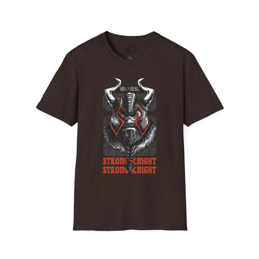 Bold Knight Graphic Tee, Unisex Softstyle T-Shirt, Strength Apparel, Casual Wear, Unique Gift, Core Style