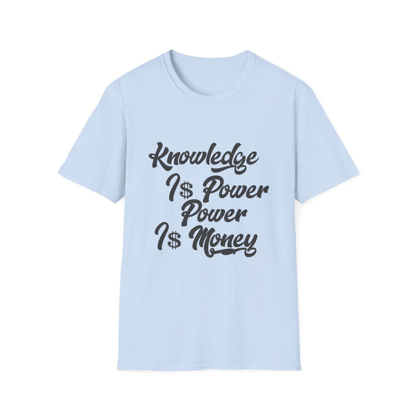 Knowledge Is Power Unisex Softstyle T-Shirt - Stylish Motivational Tee