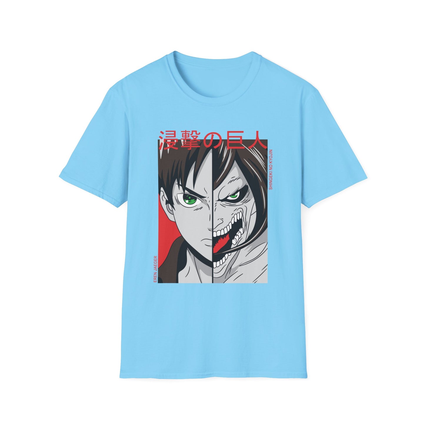 Anime-Inspired Unisex T-Shirt, Eren Yeager Graphic Tee, Casual Streetwear, Gift for Fans, Unique Graphic Shirt