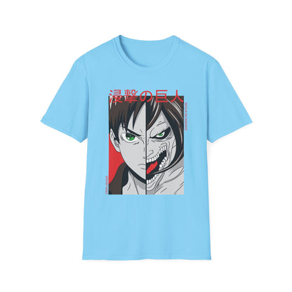 Anime-Inspired Unisex T-Shirt, Eren Yeager Graphic Tee, Casual Streetwear, Gift for Fans, Unique Graphic Shirt
