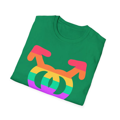 Gay Pride Unisex Softstyle T-Shirt | LGBTQ+ Pride Apparel, Festival Outfits, Gift for Allies, Rainbow Shirt