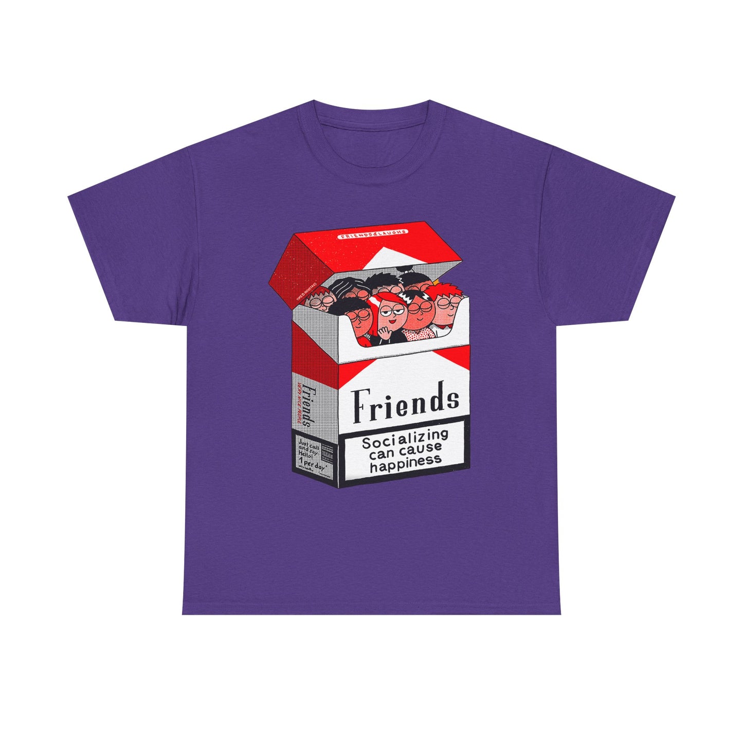 Friends Socializing Unisex Heavy Cotton Tee - Fun Graphic T-Shirt