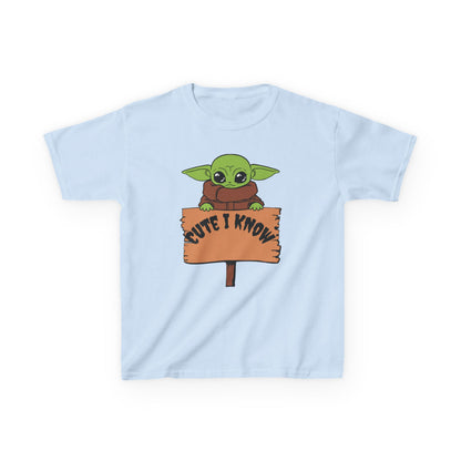 Cute Baby Alien Kids Tee - "Cute I Know" Design for Trendy Kids