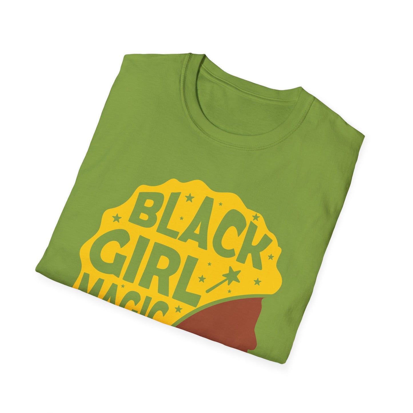 Empowerment Tee: Black Girl Magic Unisex Softstyle T-Shirt, Affirmation Shirt, Gift for Her, Inspirational Apparel, Cultural Pride Wear