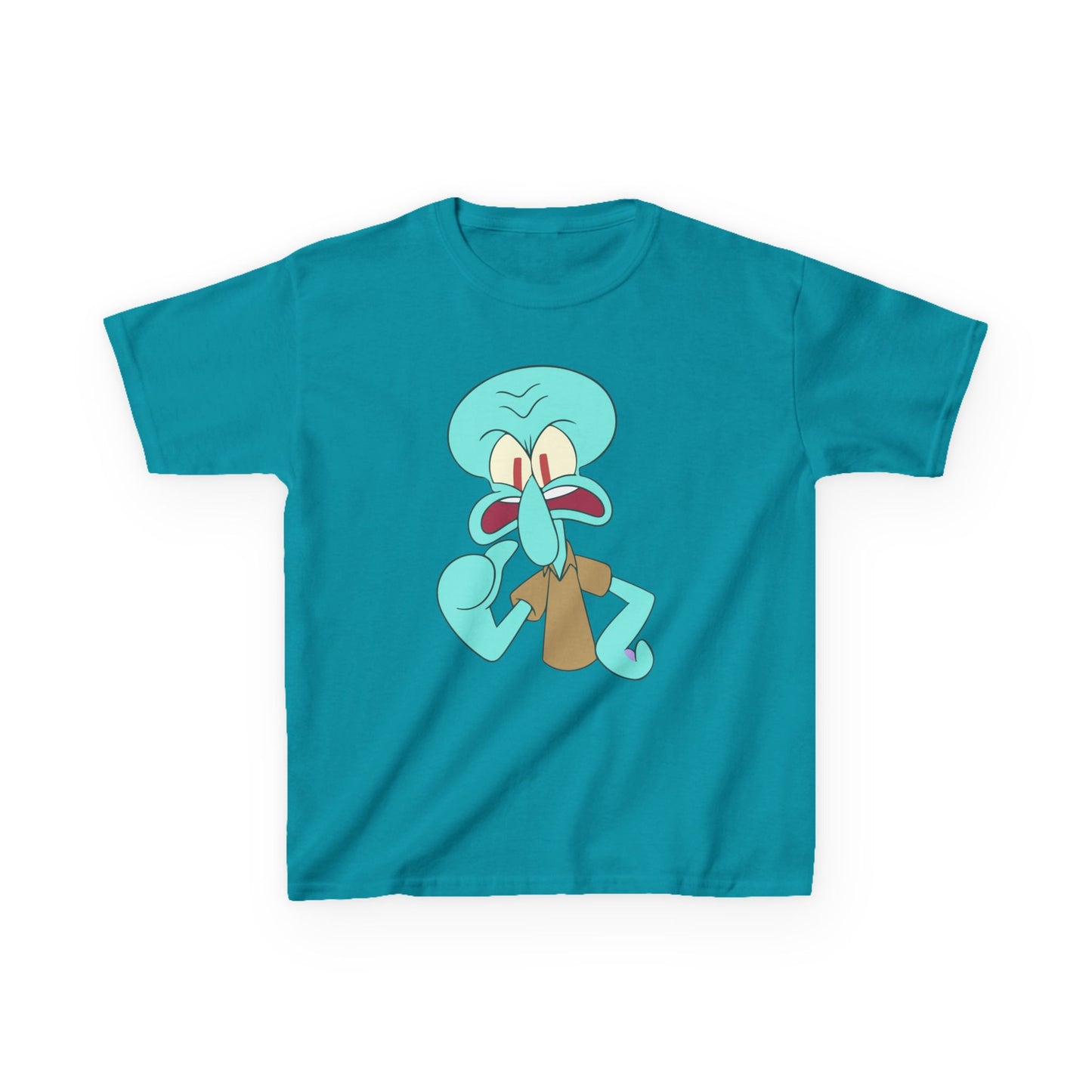 Squidward Kids T-Shirt, Fun Cartoon Tee, Gift for Kids, Summer Wear, Back to School, Birthday Gift, Playful Tee