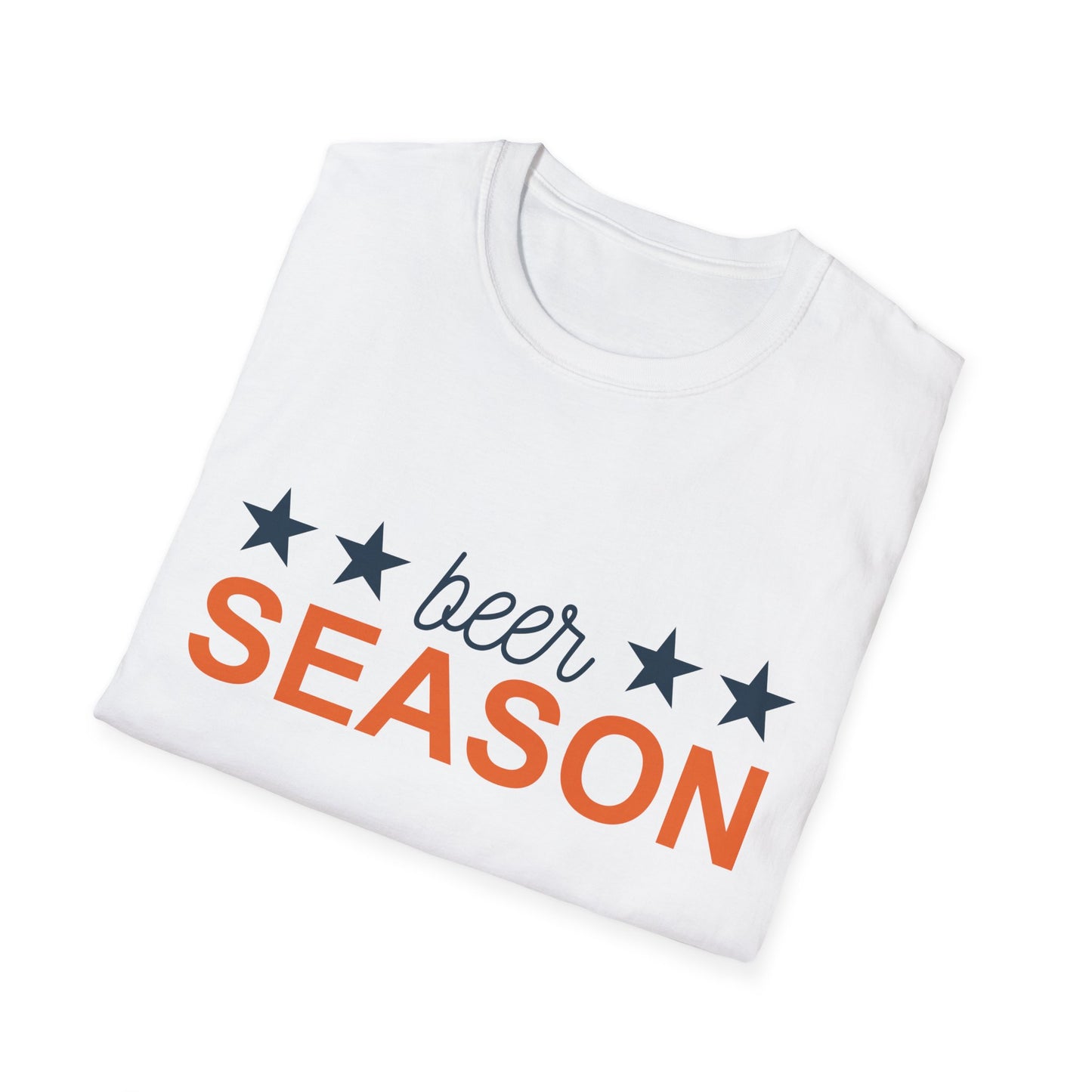 Beer Season Unisex Softstyle T-Shirt, Funny T-Shirt for Beer Lovers, Gift for Friends, Custom Apparel, Summer BBQ Outfit, Casual Wear
