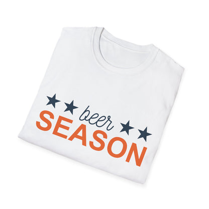 Beer Season Unisex Softstyle T-Shirt, Funny T-Shirt for Beer Lovers, Gift for Friends, Custom Apparel, Summer BBQ Outfit, Casual Wear