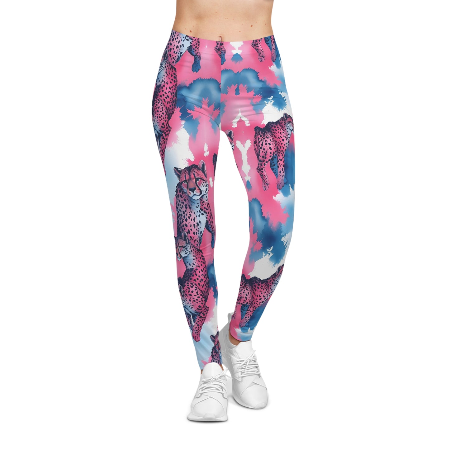 Vibrant Leopard Print Leggings, Activewear, Yoga Pants, Workout Leggings, Casual Fashion, Trendy Outfits