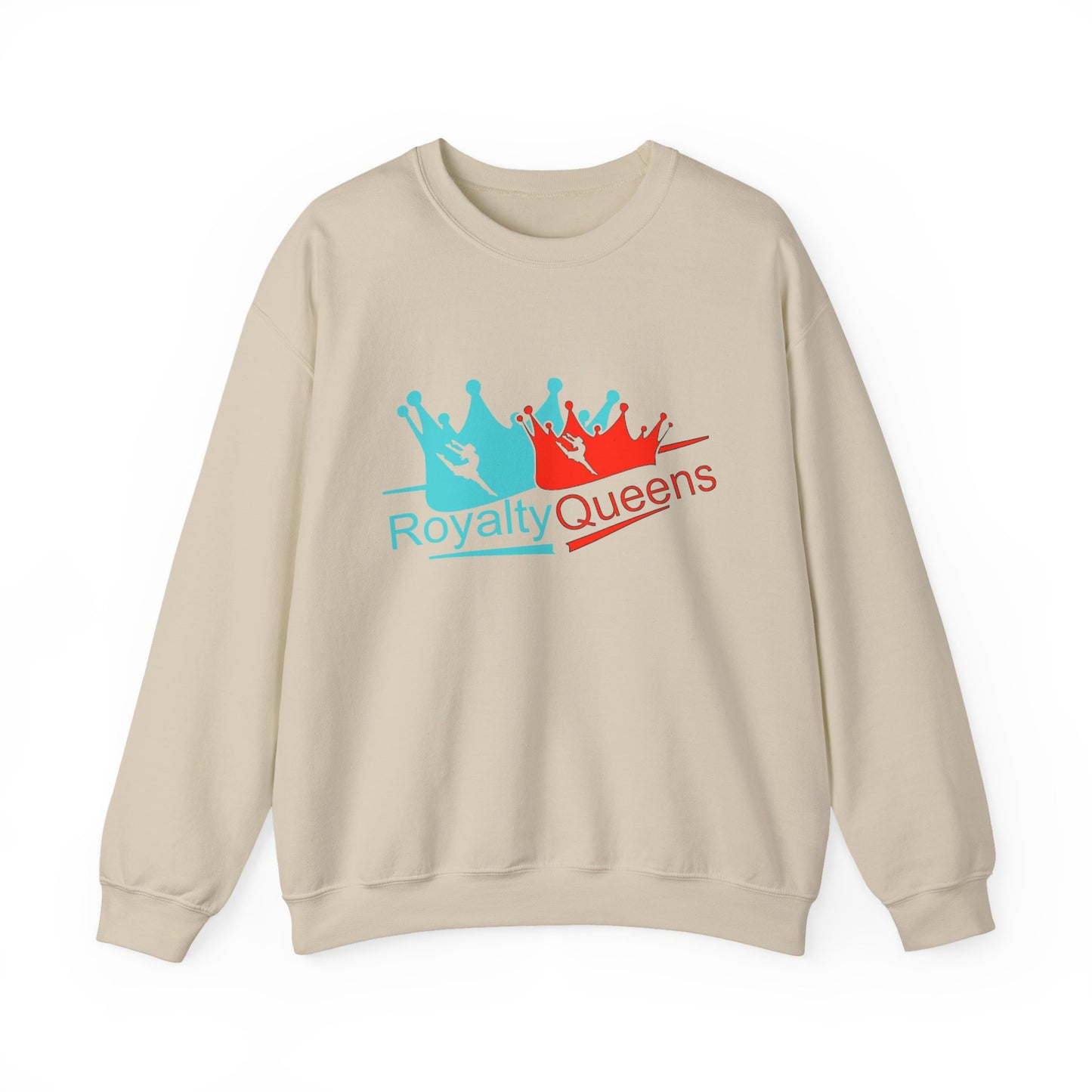 Crewneck Sweatshirt - "Royalty Queens" Colorful Crown Graphic