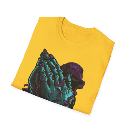 Spiritual Vibes Unisex Softstyle T-Shirt - Praying Hands Design