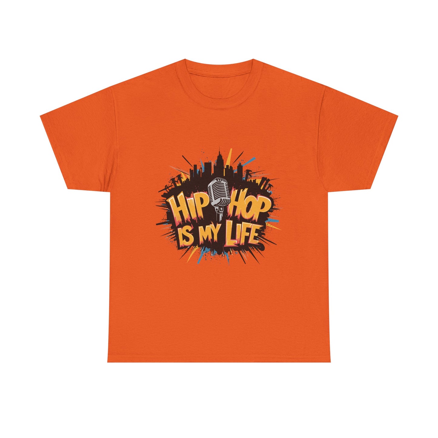 Hip Hop Is My Life Unisex Heavy Cotton Tee, Music Lover Gift, Streetwear T-Shirt, Cool Graphic Tee, Youthful Style, Everyday Casual Wear