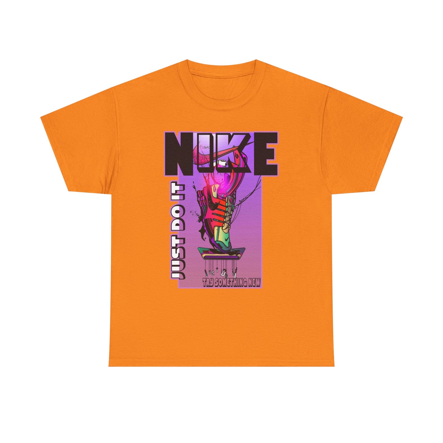 Vintage-Style Nike Unisex Heavy Cotton Tee - Just Do It Graphic Shirt