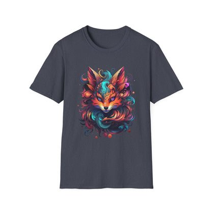 Colorful Fox Illustration Unisex T-Shirt - Vibrant Art Tee