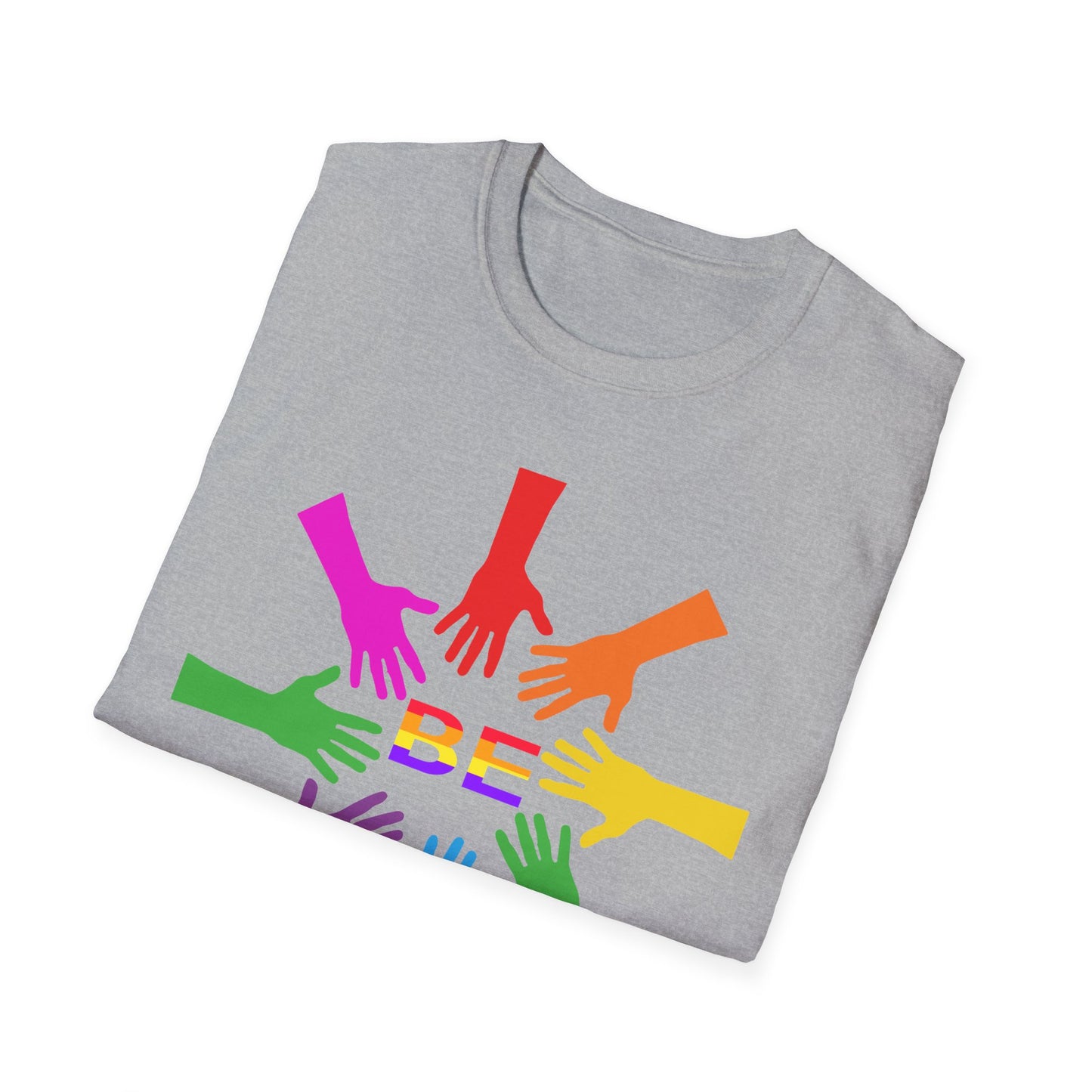 Rainbow Hands Unisex T-Shirt | Be Yourself, Inclusive Apparel, Pride Clothing, Gift for Friends, LGBTQ+ Pride