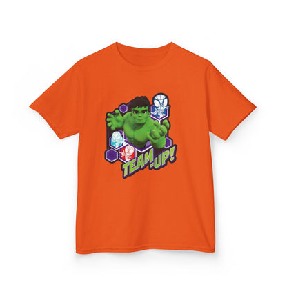 Hulk Team Up Kids Tee, Superhero Shirt, Fun Cotton Tee, Birthday Gift, Team Up T-Shirt, Kids Party Apparel