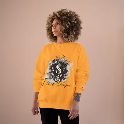 Stylish Graphic Champion Sweatshirt with Time Designs