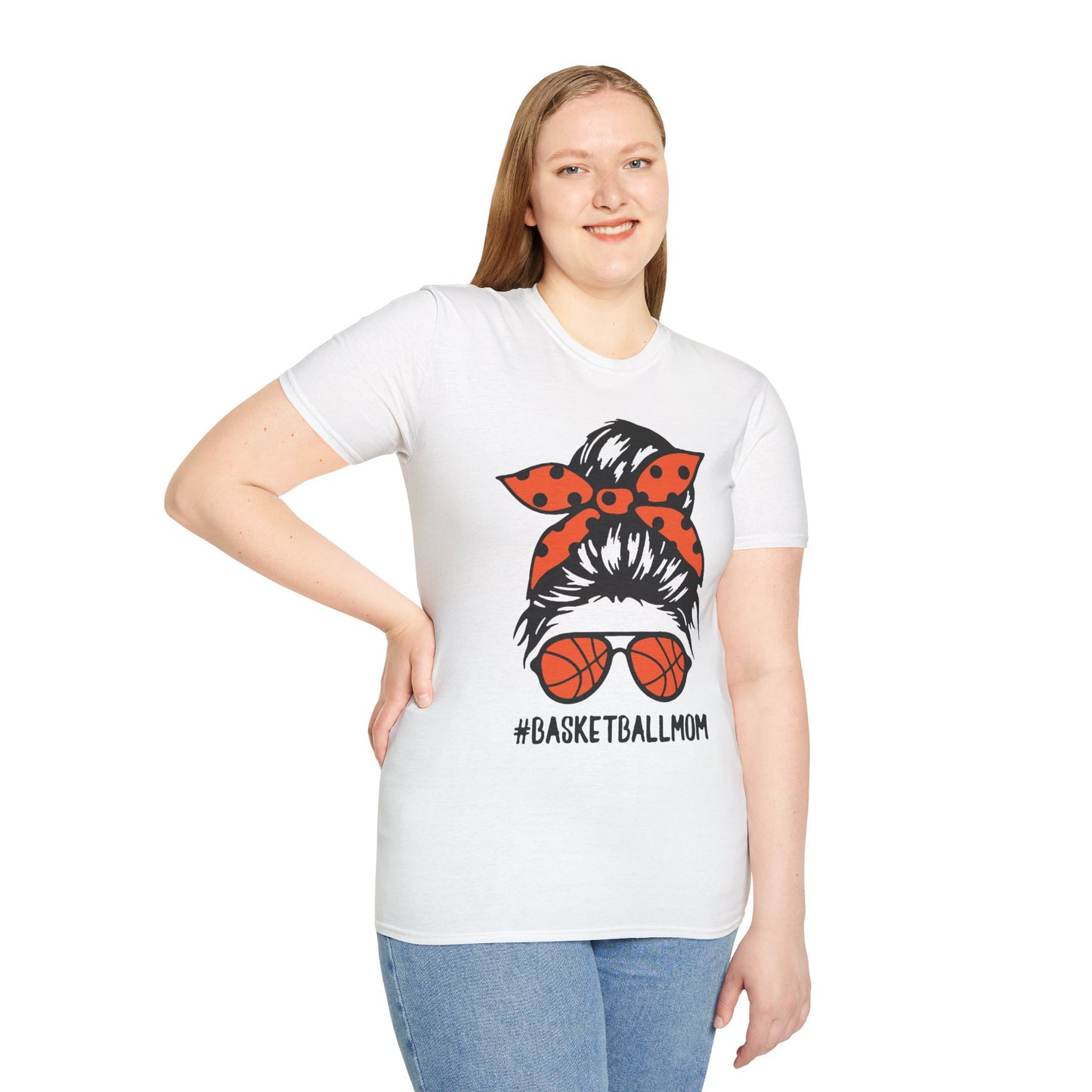 #BasketballMom Unisex Softstyle T-Shirt - Fun and Stylish Tee for Basketball Moms