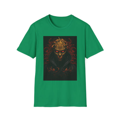 Bold Graphic Unisex Softstyle T-Shirt with Mask Design