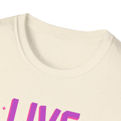 Live Life Loud Unisex Softstyle T-Shirt, Music Lover Gift, Concert Outfit, Rock Band Tee, Birthday Present, Festival Wear
