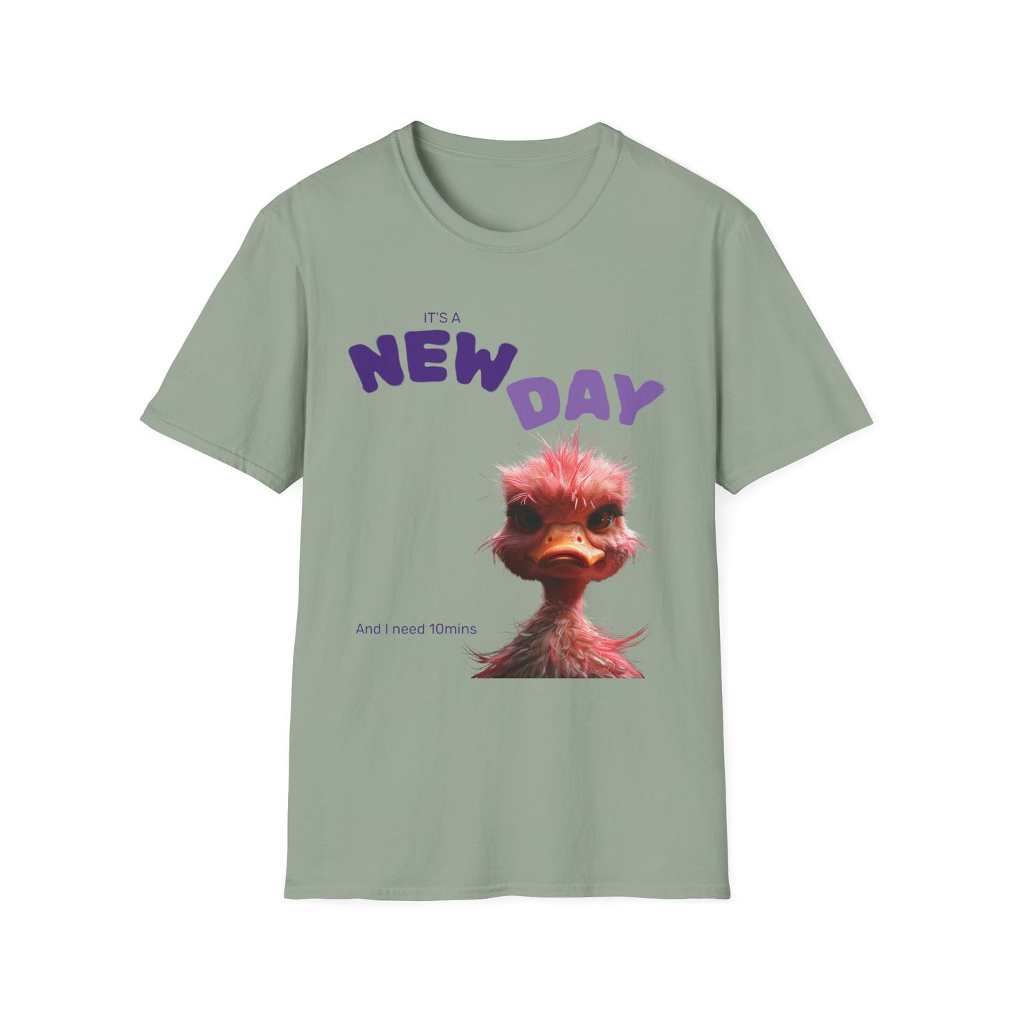 Funny New Day Unisex Softstyle T-Shirt – Perfect for Casual Vibes & Everyday Wear