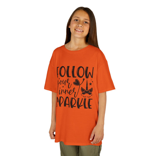 Kids 'Follow Your Inner Sparkle' Tee - Fun Cotton Shirt for Creative Kids