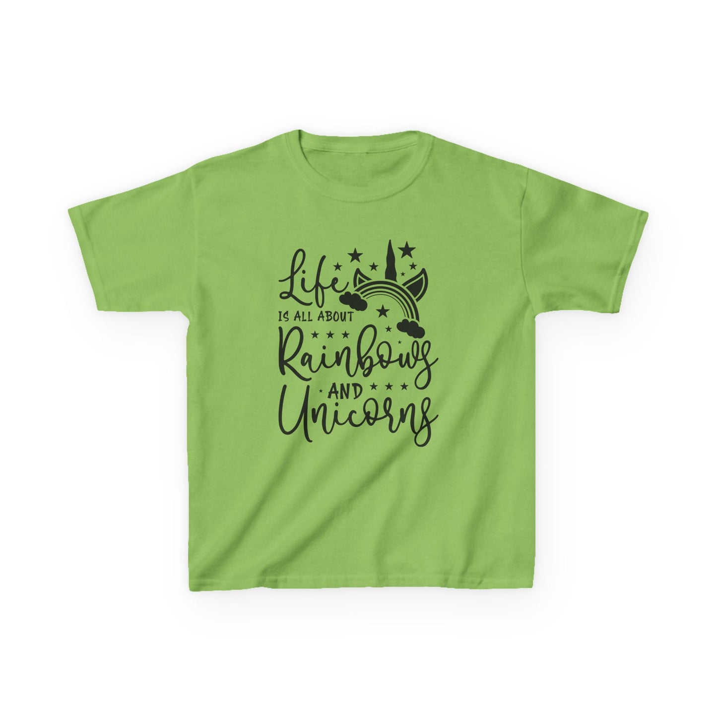 Kids Rainbow Unicorn Tee - Life is All About Fun