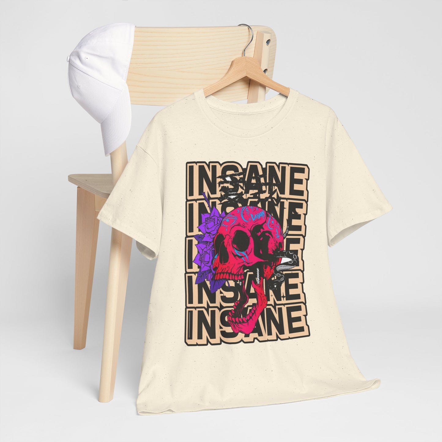 Edgy Skull Art Unisex Heavy Cotton Tee - Perfect for Alternative Fashion Lovers