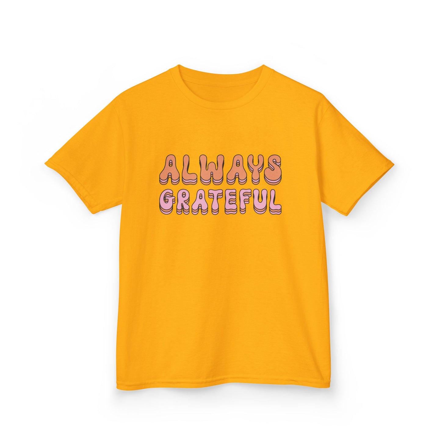 Kids Grateful Tee, Cute Kids Shirt, Positive Vibes T-Shirt, Gratitude Apparel, Gifts for Kids, Everyday Wear, Birthday Gift